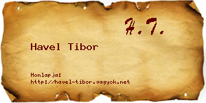Havel Tibor névjegykártya